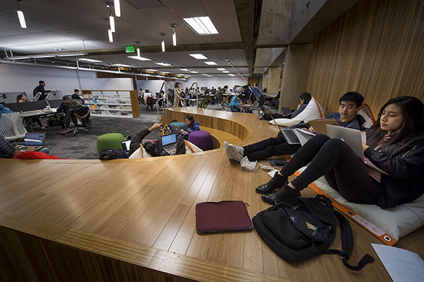 Interior photo of renovated Sorrells library