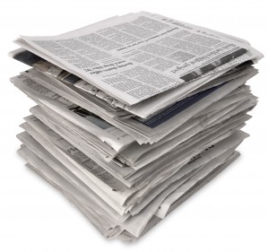 stack of newspapers