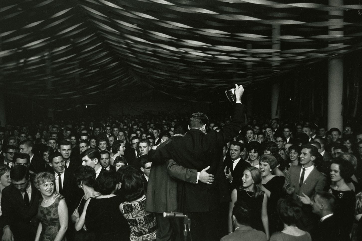 archival image of trophy ceremony