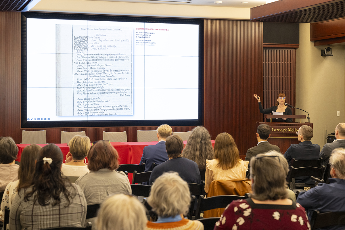 Bourne discusses the typography of a folio.