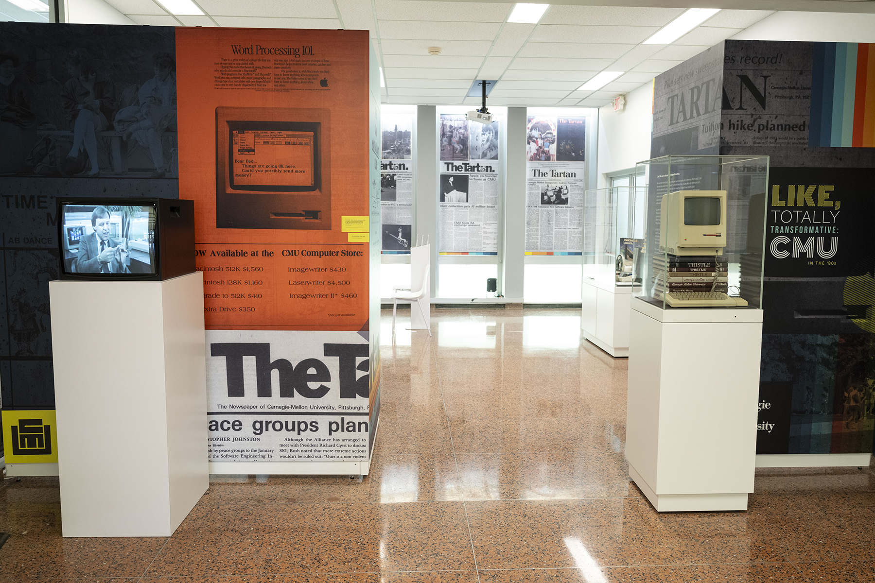 Entrance to “Like, Totally Transformative: CMU in the ‘80s” exhibit