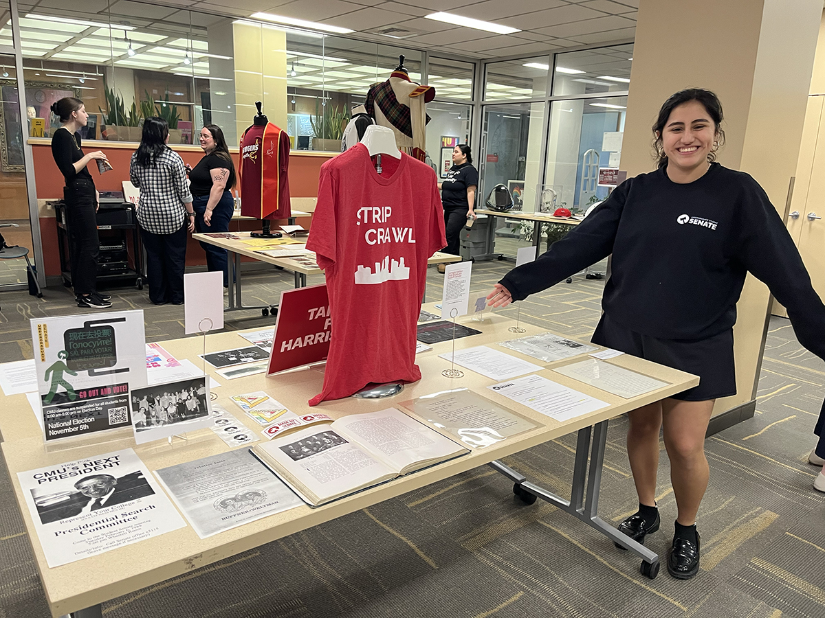 Dietrich sophomore Dani Moreno, who serves as a representative in the Undergraduate Student Senate, added materials like meeting minutes and ephemera to the Archives during her time with LSAC.