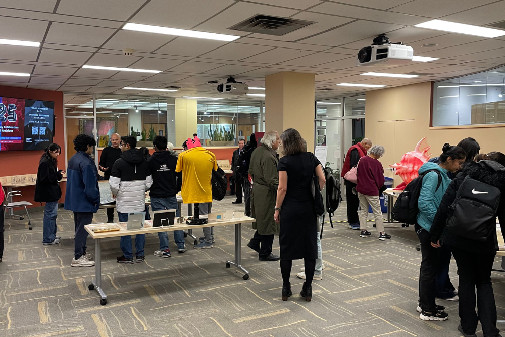 Visitors came to IDeATE Studio A & B, along with the Hunt Library Gallery, to celebrate CMU’s history and to interact with student projects.