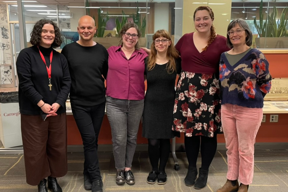 University Libraries Faculty and Staff: Erin Swift, Ryan McKelvey, Julia Corrin, Crystal Johnson, Kathleen Donahoe, and Emily Davis
