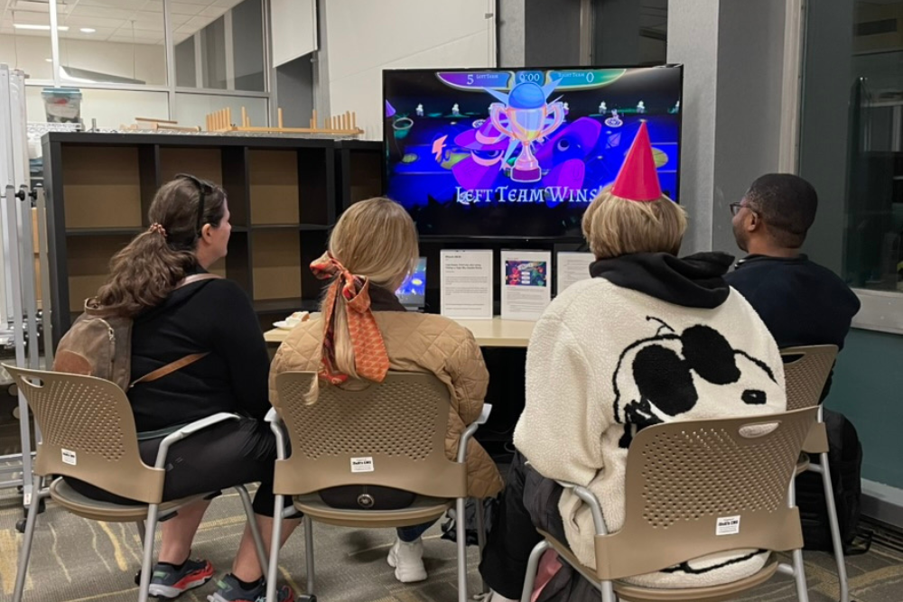 This four-person game made by IDeATe students proved to be a big hit with the alumni.