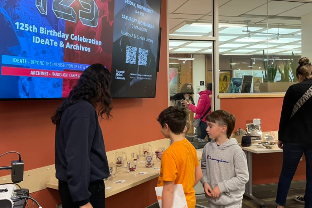 Visitors of all ages were invited to vote on a CMU tradition that the University Archives will celebrate. The choices: the Beaux Art Ball, Dinks, Push Ball, Cornerstone Pagaents, The Quaich, Communal Silver Bowl, The Class Chain, Gazorching, Parade Floats, Tug-o-War, ”Freak” Buggies