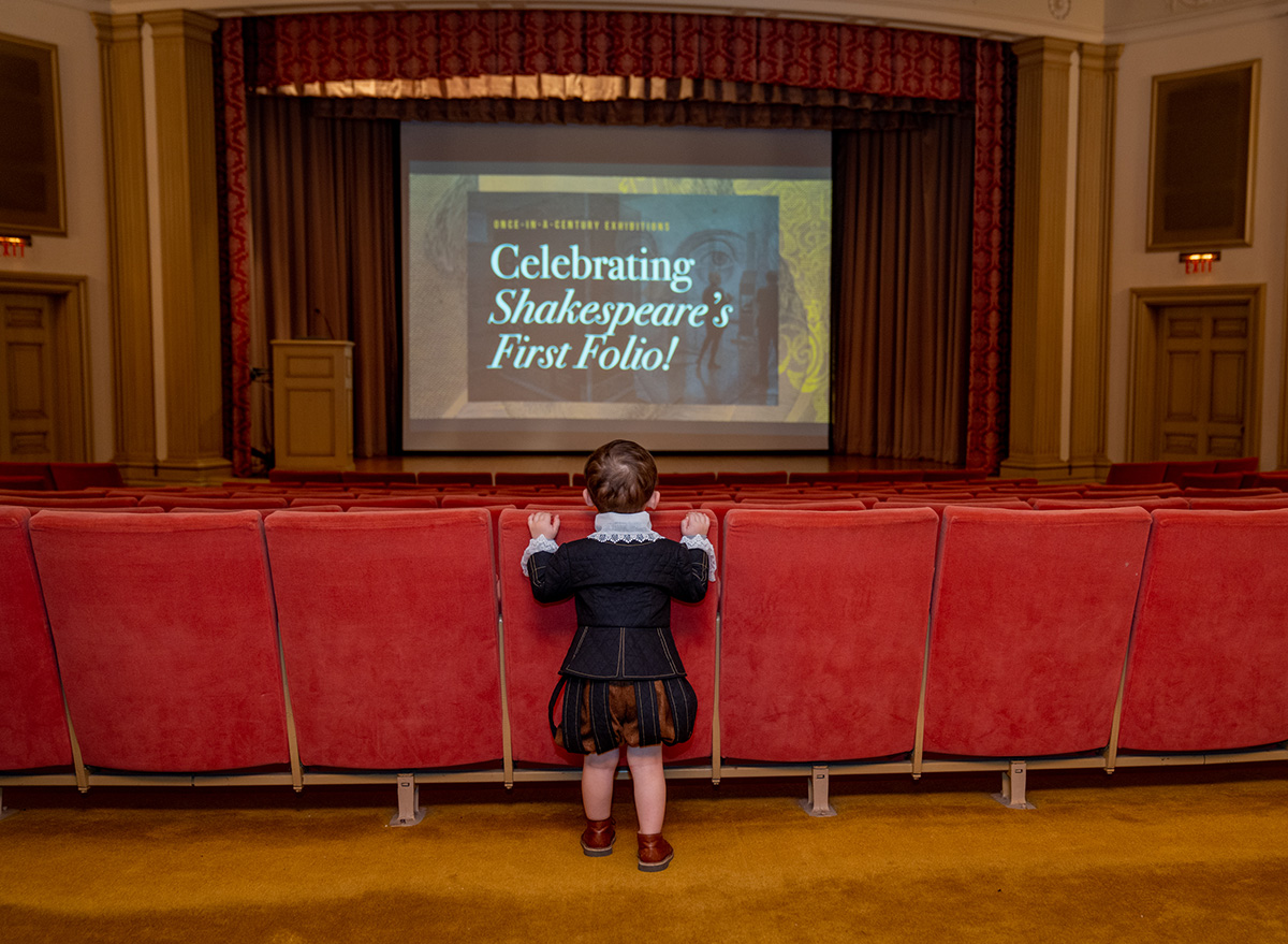 Luca Lemley, son of Special Collections Curator Sam Lemley, at the opening reception.