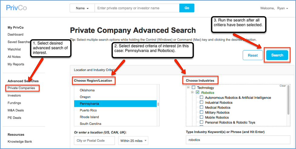 Entrepreneurial Resources screen shot