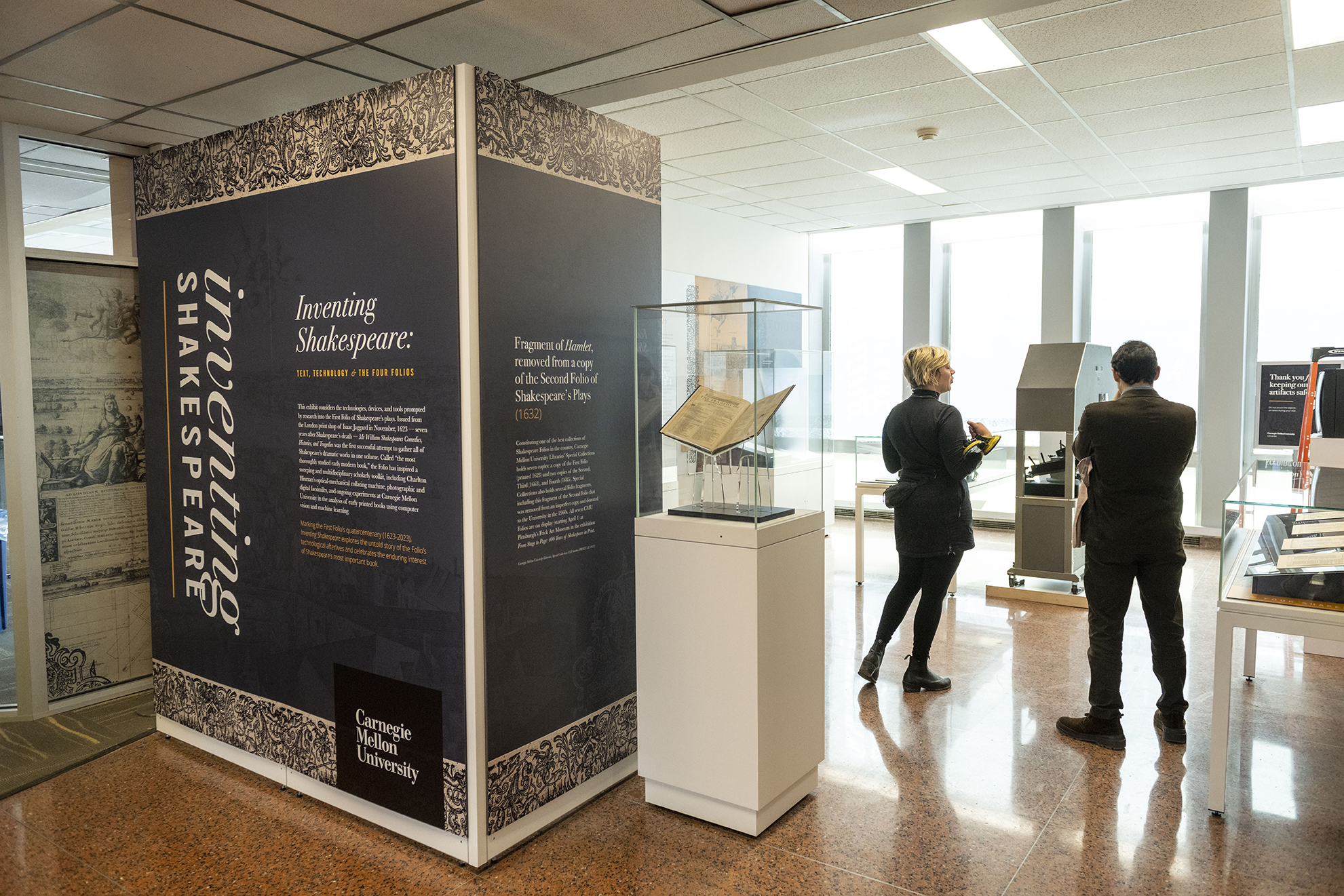 Associate Director of Marketing Heidi Bartlett and Curator of Special Collections Samuel Lemley.