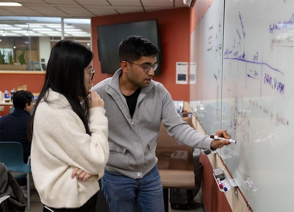 students working
